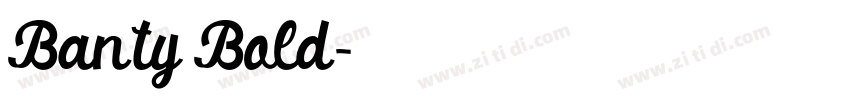 Banty Bold字体转换